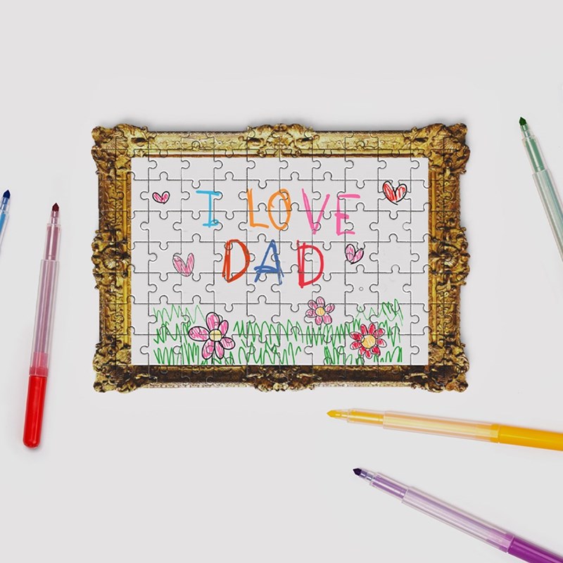 Framed Personalised Drawing Puzzle Framed Personalised Drawing Puzzle
