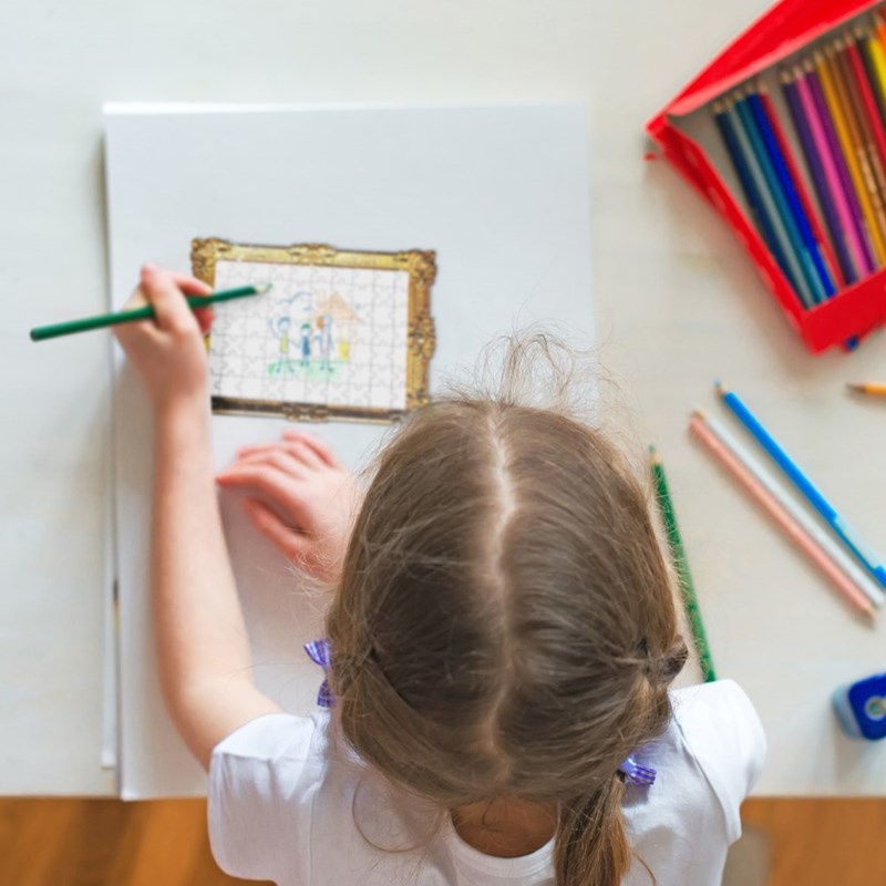 Framed Personalised Drawing Puzzle