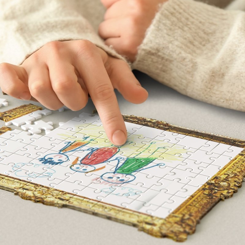 Framed Personalised Drawing Puzzle Framed Personalised Drawing Puzzle
