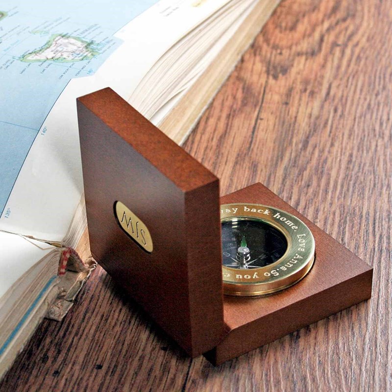Personalised Brass Traveller's Compass