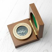 Personalised Brass Traveller's Compass