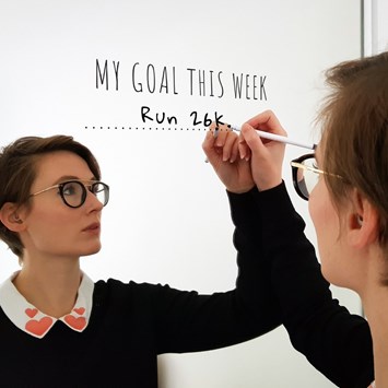 'My Goal This Week' Mirror Sticker and Pen
