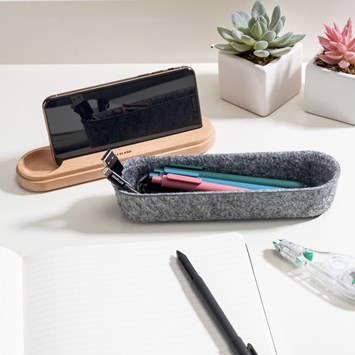 Felt Pencil Case and Phone Stand
