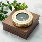 Personalised Brass Traveller's Compass